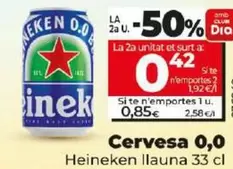 Oferta de Heineken - Cerveza 0,0  por 0,85€ en Dia