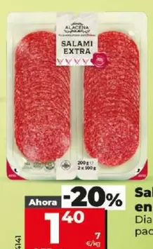 Oferta de Dia Nuestra Alacena - Salami Extra En Lonchas  por 1,4€ en Dia