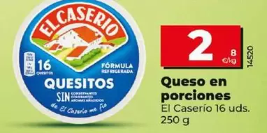 Oferta de  El Caserío - Queso En Porciones por 2€ en Dia