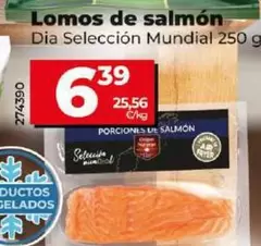 Oferta de Dia Selección Mundial - Lomos De Salmón 250 G por 6,39€ en Dia