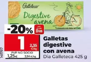 Oferta de Dia Galleteca - Galletas Digestive Con Avena  425 G por 1€ en Dia