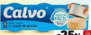 Oferta de Calvo - Atún Claro En Aceite De Girasol Pack-3 X 52 G por 2,62€ en Dia