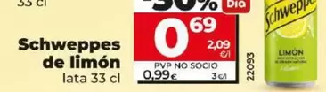 Oferta de Schweppes - De Limón Lata 33 Cl por 0,69€ en Dia