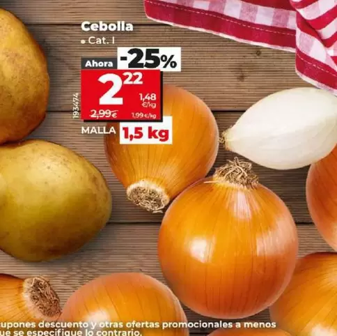 Oferta de Cebolla  por 2,22€ en Dia