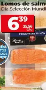 Oferta de Dia Seleccion Mundial - Lomos De Salmón250 G por 6,39€ en Dia