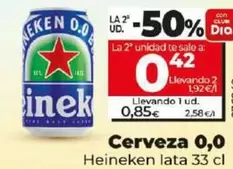 Oferta de Heineken - Cerveza 0,0  por 0,85€ en Dia