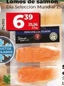 Oferta de Dia Seleccion Mundial - Lomos De Salmón  por 6,39€ en Dia