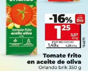 Oferta de Orlando - Tomate Frito En Aceite De Oliva  por 1,25€ en Dia