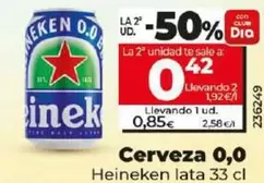 Oferta de Heineken - Cerveza 0,0 por 0,85€ en Dia