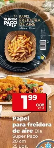 Oferta de Dia Super Paco - Papel Para Freidora De Aire  por 1,99€ en Dia