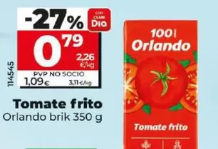 Oferta de Orlando - Tomate Frito  por 0,79€ en Dia