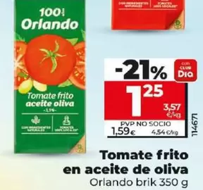 Oferta de Orlando - Tomate Frito En Aceite De Oliva  por 1,25€ en Dia
