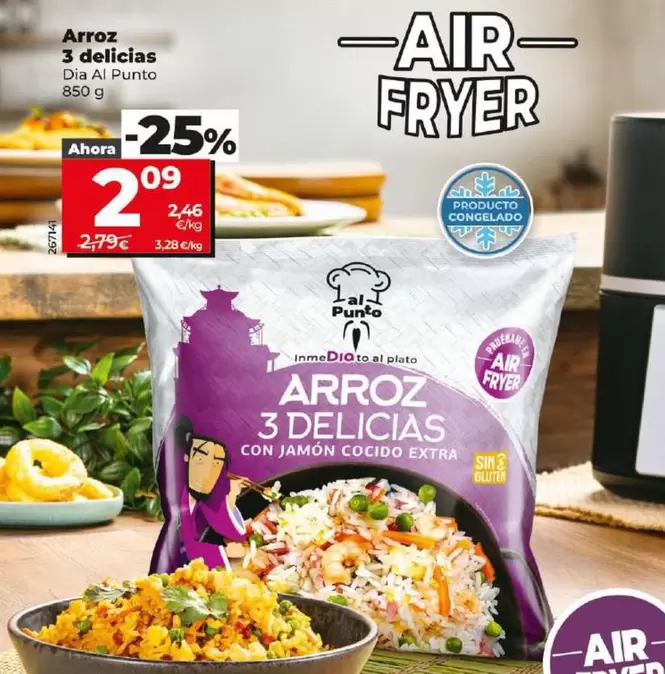 Oferta de Dia Al Punto - Arroz 3 Delicias por 2,09€ en Dia
