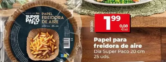 Oferta de Dia Super Paco - Papel Para Freidora De Aire  por 1,99€ en Dia