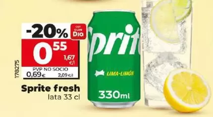 Oferta de Sprite Fresh  por 0,55€ en Dia