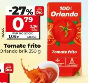 Oferta de Orlando - Tomate Frito Brik 350 G por 0,79€ en Dia