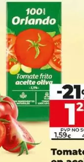 Oferta de Orlando - Tomate Frito En Aceite De Oliva Brik 350 G por 1,25€ en Dia