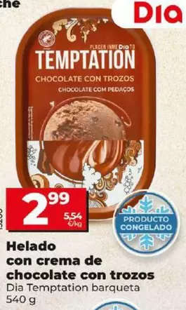 Oferta de Dia Temptation - Helado De Crema De Chocolate Con Trozos por 2,99€ en Dia