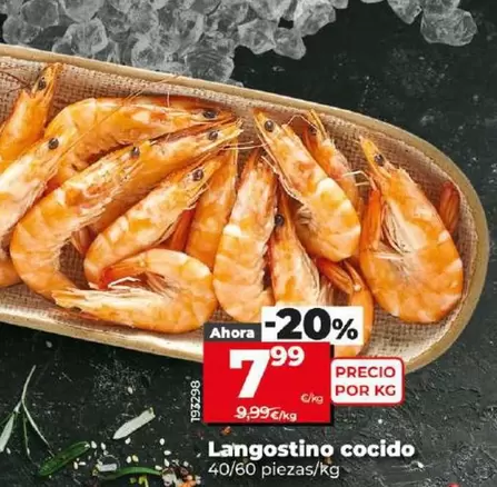 Oferta de Langostino Cocido por 7,99€ en Dia