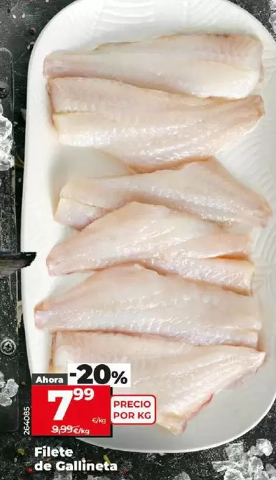 Oferta de Filete De Gallineta por 7,99€ en Dia