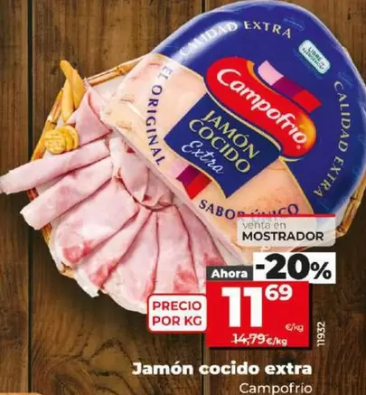 Oferta de Campofrío - Jamon Cocido Extra por 11,69€ en Dia