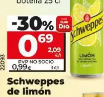 Oferta de Schweppes - De Limón por 0,69€ en Dia