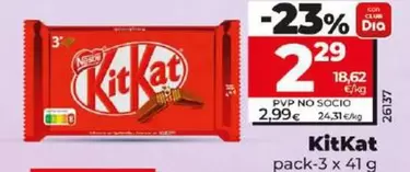 Oferta de Nestlé - Kitkat  por 2,29€ en Dia