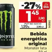 Oferta de Monster - Bebida Energética Original  por 1,45€ en Dia