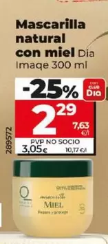 Oferta de Dia Imaqe - Mascarilla Natural Con Mie por 2,29€ en Dia