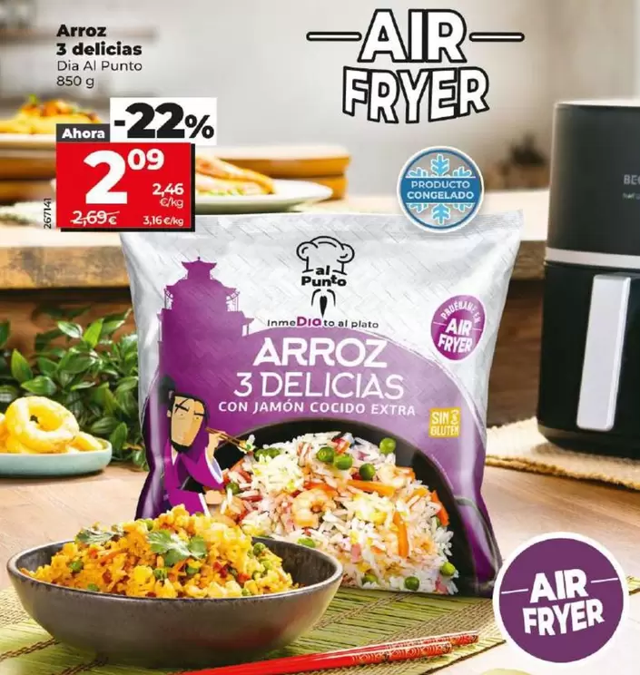 Oferta de Dia Al Punto - Arroz 3 Delicias por 2,09€ en Dia
