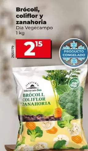 Oferta de Dia Vegecampo - Brócoli, Coliflor Y Zanahoria  1 Kg por 2,15€ en Dia