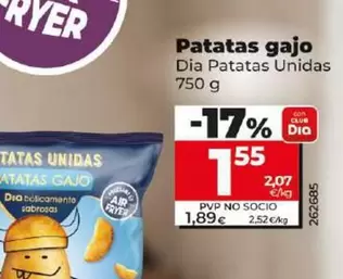 Oferta de Dia Patatas Unidas - Patatas Gajo 750 G por 1,55€ en Dia
