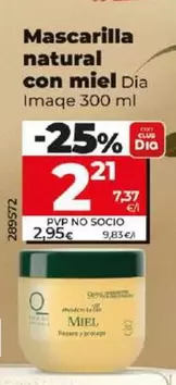 Oferta de Dia Imaqe - Mascarilla Natural Con Miel 300 Ml por 2,21€ en Dia