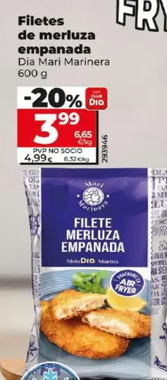 Oferta de Dia Mari Marinera - Filetes De Merluza Empanada  por 3,99€ en Dia