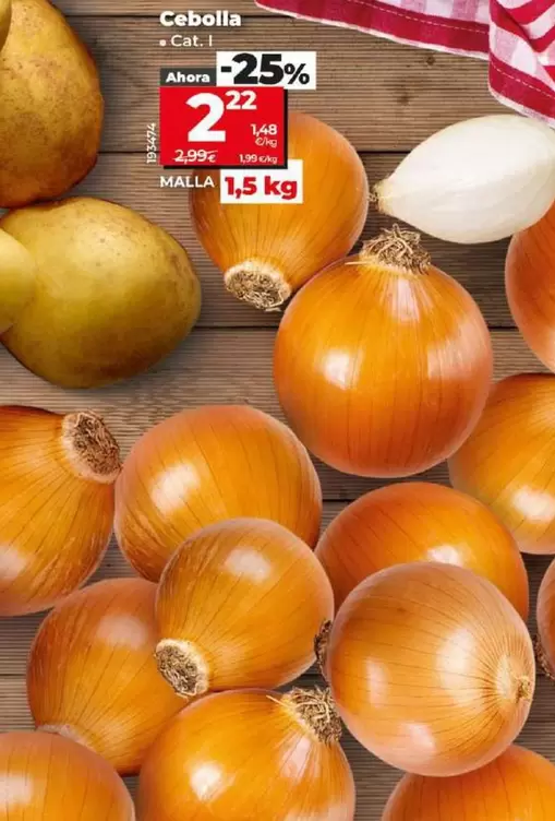 Oferta de Cebolla por 2,22€ en Dia