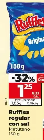 Oferta de Matutano - Ruffles Regular Con Sal  por 1,25€ en Dia