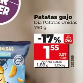 Oferta de Dia Patatas Unidas - Patatas Gajo  750 G por 1,55€ en Dia