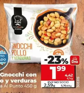 Oferta de Dia Al Punto - Gnocchi Con Pollo Verduras por 1,99€ en Dia