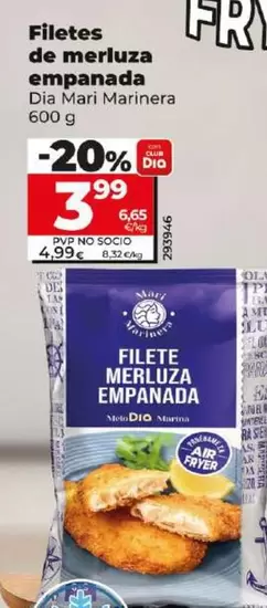 Oferta de Dia Mari Marinera - Filetes De Merluza Empanada por 3,99€ en Dia
