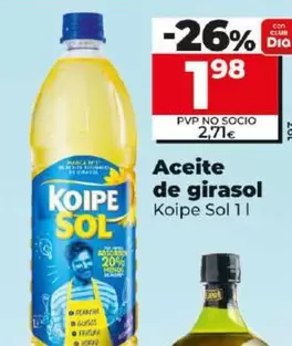 Oferta de Koipe - Aceite De Girasol por 1,98€ en Dia