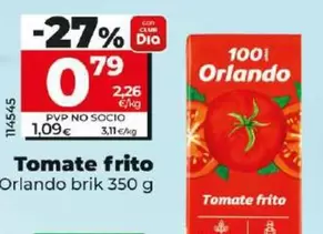 Oferta de Orlando - Tomate Frito por 0,79€ en Dia