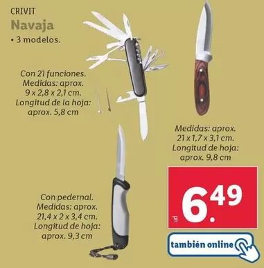 Oferta de Crivit - Navaja por 6,49€ en Lidl