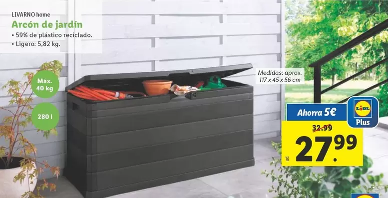 Oferta de Livarno Home - Arcón De Jardin por 27,99€ en Lidl