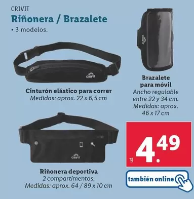 Oferta de Crivit - Riñonera/Brazalete por 4,49€ en Lidl
