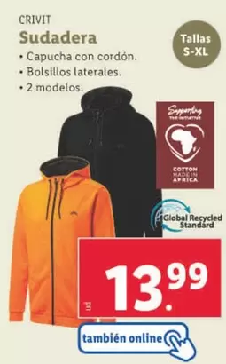 Oferta de Crivit - Sudadera por 13,99€ en Lidl