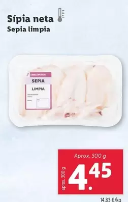 Oferta de Sepia Limpia por 4,45€ en Lidl