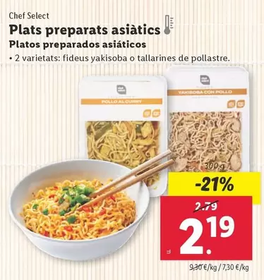 Oferta de Chef Select - Platos Preparados Asiáticos por 2,19€ en Lidl