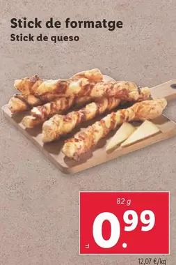 Oferta de Stick De Queso por 0,99€ en Lidl