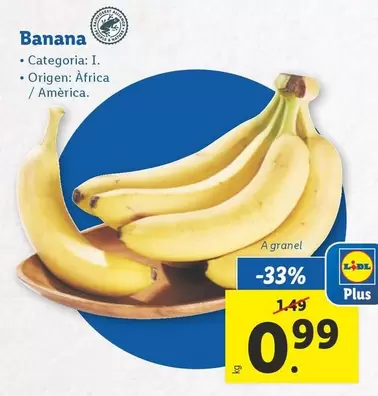 Oferta de Banana por 0,99€ en Lidl