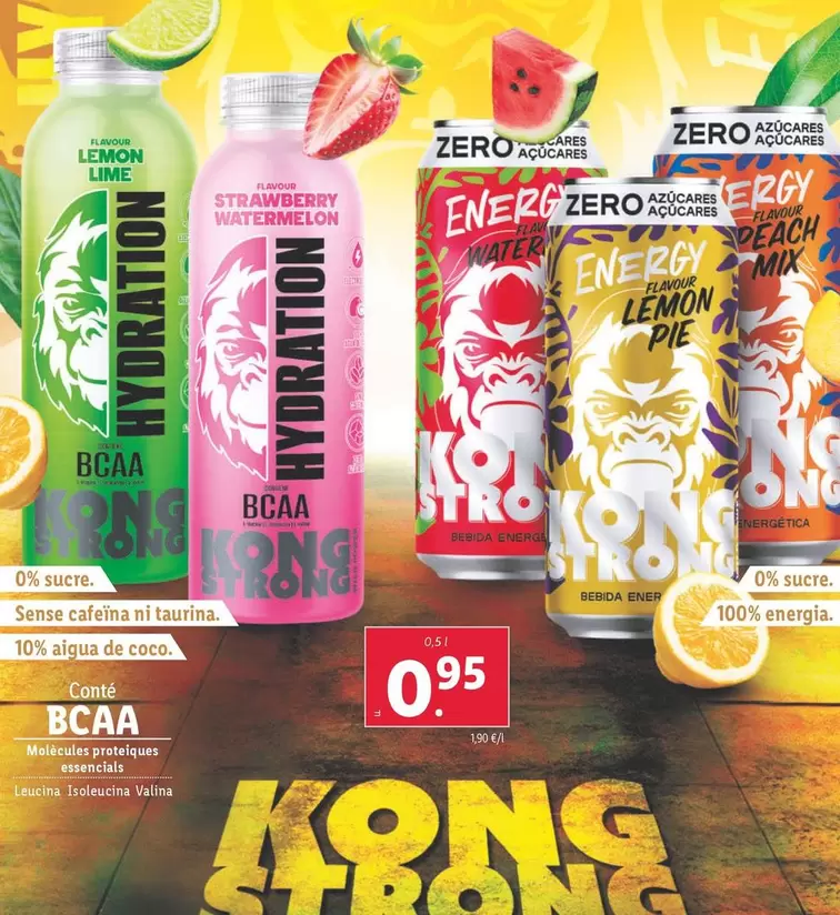 Oferta de Kong Strong - Bebida Energética por 0,95€ en Lidl